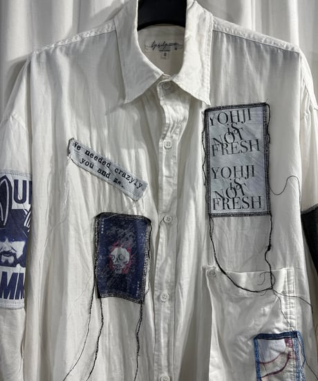 2019SS yohji yamamoto pour homme ワッペン付きロングブラウス（HH-B50-027）