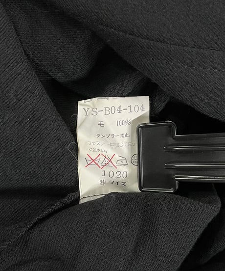 Y's yohji yamamoto ジップ変形ブラウス（YS-B04-104）
