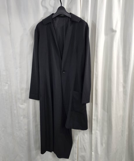 2017aw yohji yamamoto femme 黒 アシンメトリーロングジャケット （FK-J15-100）