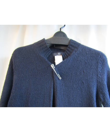 Y's yohji yamamoto 紺 ボタンレスシンプルカーディガン YE-K32-978