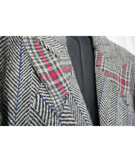 01aw yohji yamamoto pour homme ギャングスター 襟デザイン ツイードセットアップ（HV-J63-136／HV-P10-136）