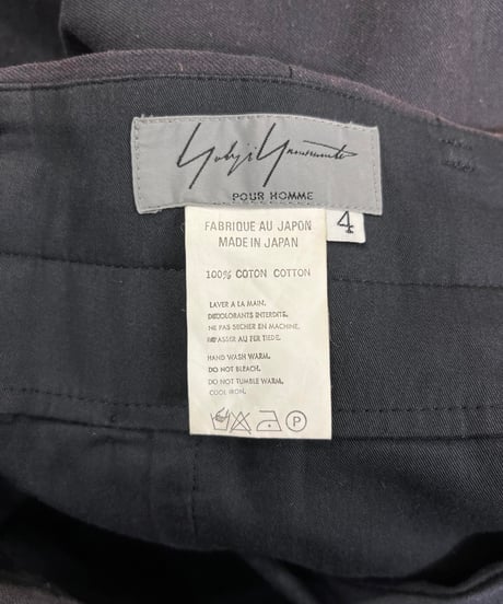 2000SS yohji yamamoto pour homme 2タックワイドパンツ（HB-P50-066）