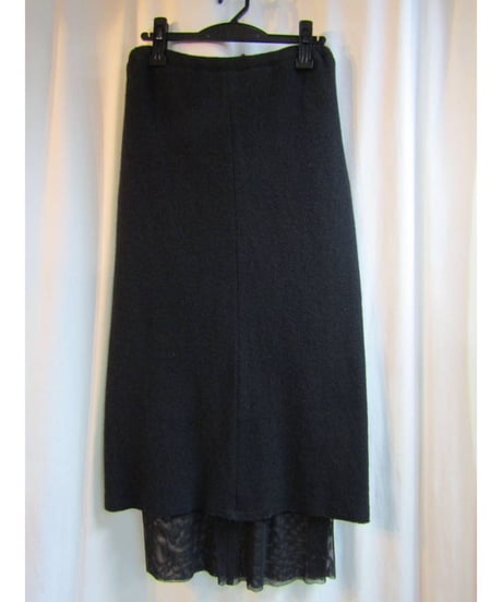 MICHIKO by Y's yohji yamamoto ニットレイヤードロングスカート YK-S30-123