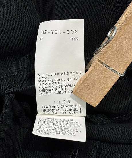 2023SS yohji yamamoto pour homme ダブルジップブルゾン（HZ-Y01-002）