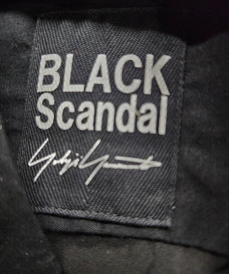 2015aw BLACK scandal yohji yamamoto  黒 ロング切替えブラウス (HY-B24-805)