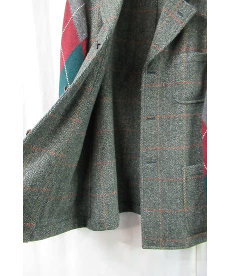 AD1996 COMME des GARCONS HOMME PLUS アーガイル袖切り替えデザインジャケット PJ-04062L