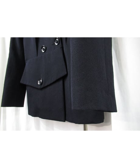 04aw yohji yamamoto femme 紺 ポケットデザイン ダブルジャケット（FJ-J06-803）