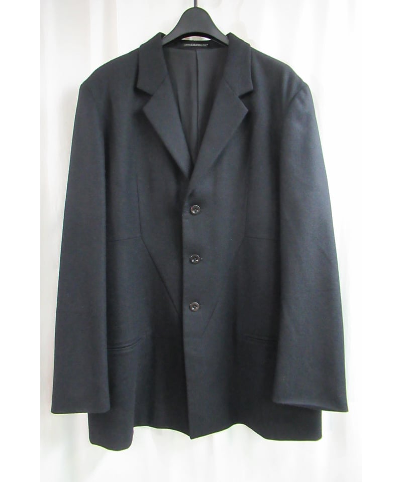 00aw yohji yamamoto pour homme 切替えデザインフラノジャケット 
