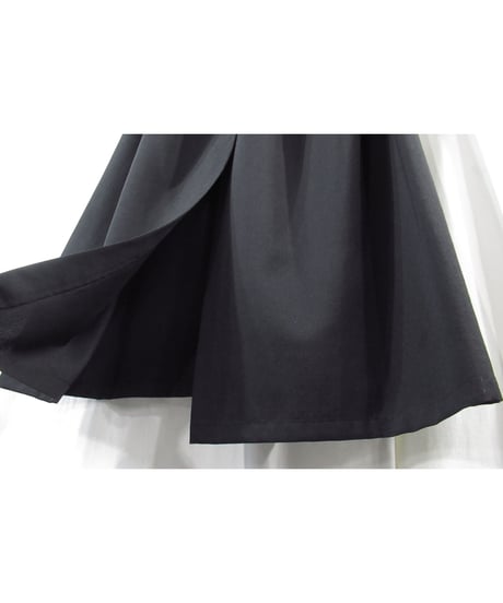 yohji yamamoto +noir バックスリット フラップポケットデザイン ロングスカート（NT-S01-101）
