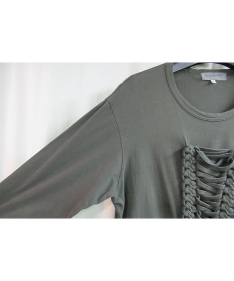 12ss yohji yamamoto pour homme カーキ デザインカットソー HB-T37-077