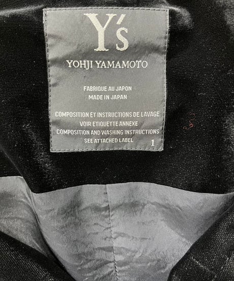 2000's Y's yohji yamamoto ベロアショートジャケット（YN-J12-205）