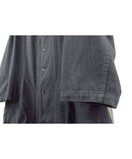 16aw yohji yamamoto pour homme コットン ポケットデザイン ロングブラウス（HR-B41-038）