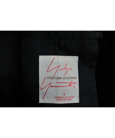 yohji yamamoto COSTUME D' homme 襟デザインベロアジャケット HV-J84-022