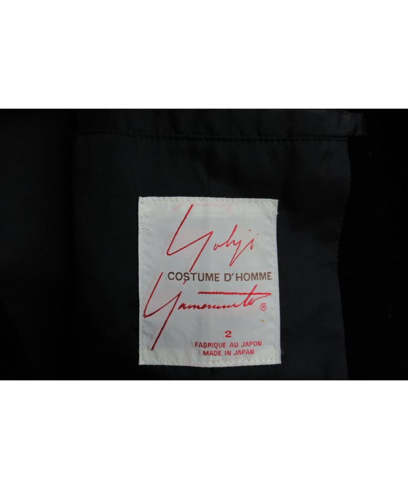 ベロアジャケット yohji yamamoto COSTUME D' homme 襟デザインベロアジャケット H