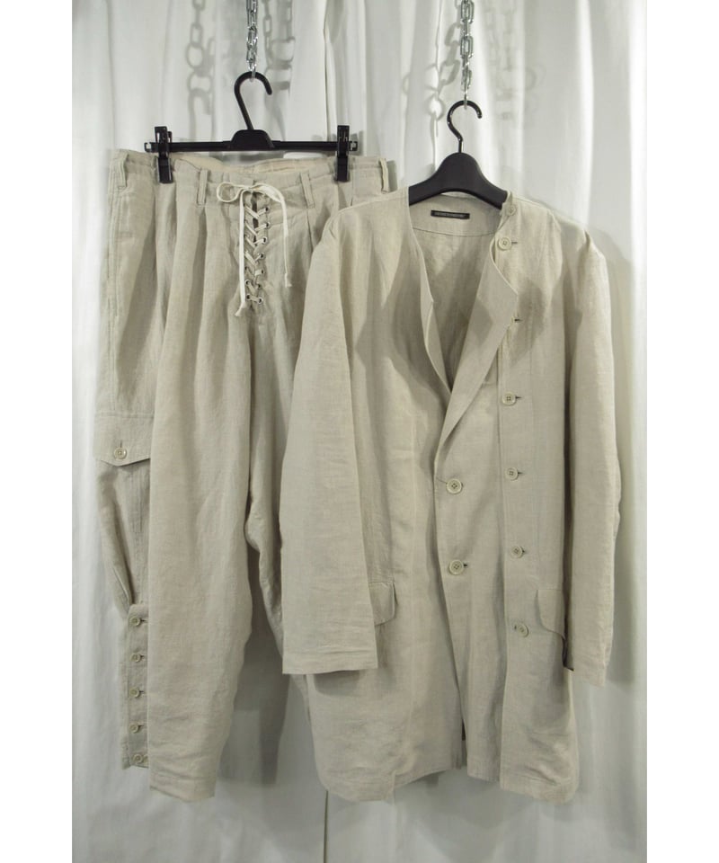 21ss yohji yamamoto pour homme リネンデザインセットアップ(HD 21ss yohji yamamoto pour homme リネンデザインセットアップ(HD