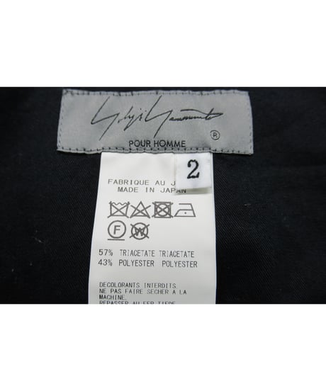 17ss yohji yamamoto pour homme  多釦 アシメリーデザインパンツ（HD-P60-500）