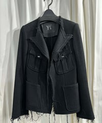 Y’s YOHJI YAMAMOTO ほつれ加工 ニットジャケット グレー Y's YOHJI YAMAMOTO ほつれ加工 ニットジャケット グレー - メルカリ