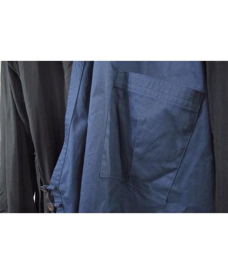 17ss yohji yamamoto pour homme 素材 カラー切替え デザインブラウス（HD-B19-804）