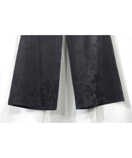 2007SS タグ付き yohji yamamoto +noir シルク ジャガードパンツ（NT-P02-409）
