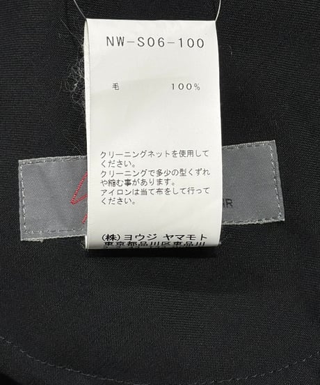 yohji yamamoto +NOIR ウール デザインスカート（NW-S06-100）