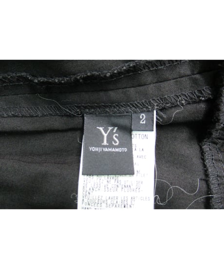 Y's yohji yamamoto ギャザーデザインフレアスカート YR-S11-023