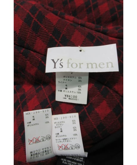 美品 Y's × ASPESI yohji yamamoto ベスト離脱可 シワ加工ジャケット（MX-J90-910）