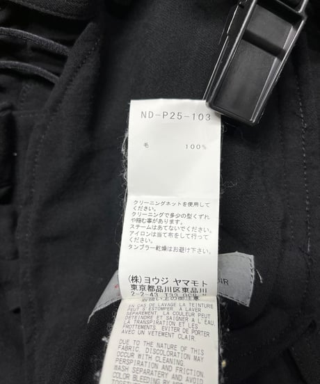 2021SS yohji yamamoto + NOIR デザインパンツ（ND-P25-103）