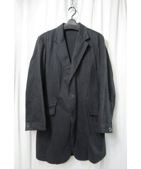 04aw yohji yamamoto pour homme スナップ釦 アシメリーデザイン コットンジャケット（HJ-J06-014）