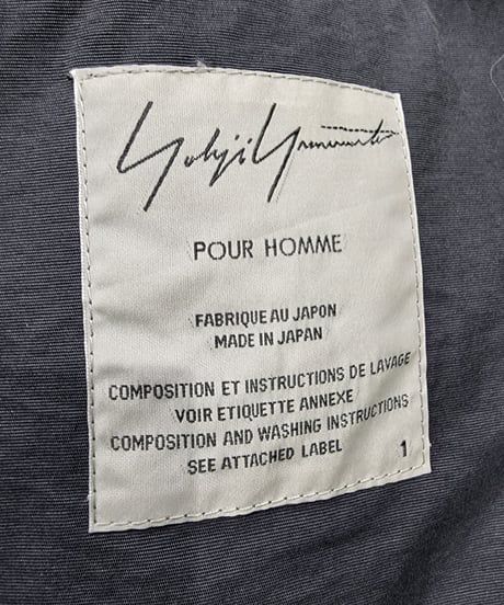 12AW yohji yamamoto pour homme 黒ミリタリーデザインジャケット （HD-Y01-141)