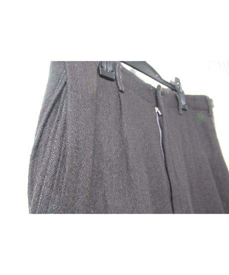 07aw yohji yamamoto pour homme タック入り ステッチデザイン シンプルテーパードパンツ（HX-P65-137）