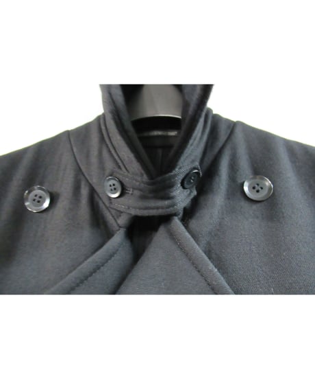 yohji yamamoto +noir 裾プリーツデザインハーフコート NP-C02-106