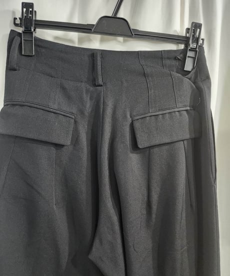 Y's yohji yamamoto 黒 デザインパンツ (YN-P16-100)