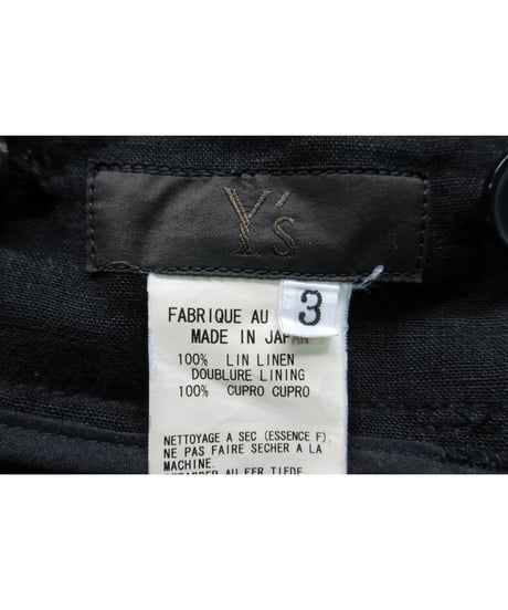 Y’s for men yohji yamamoto 麻 ミリタリーデザインパンツ（MM-P13-302）