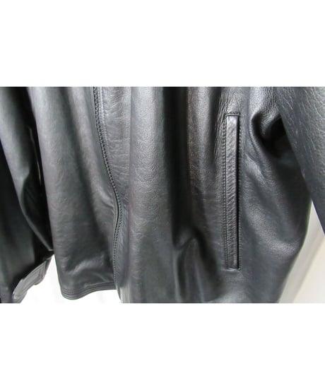97aw yohji yamamoto pour homme vintage セーラーカラーデザイン レザーブルゾン（HI-Y03-700）