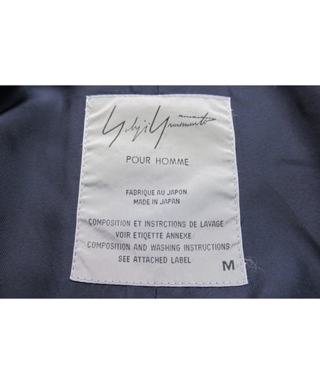 94aw yohji yamamoto pour homme vintage マリオネット期 襟デザインベスト 紺（HV-V13-159）
