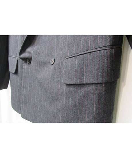 90's yohji yamamoto COSTUME D'HOMME グレー ダブル 変わりボタンセットアップ（HV-X04-190）