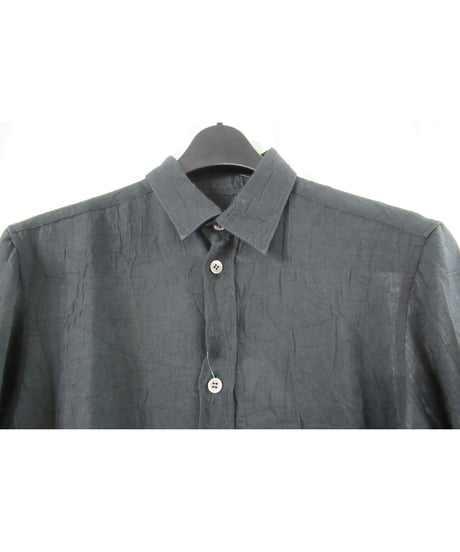Y's yohji yamamoto シンプル シワ加工5分袖シャツ YX-B10-317