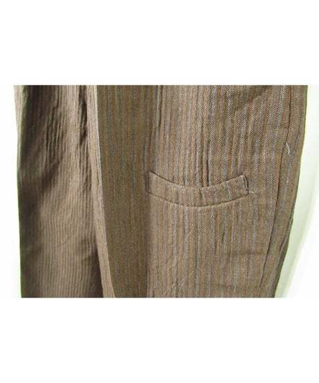 93aw yohji yamamoto pour homme vintage ストライプデザイン セットアップ ブラウン（HP-J39-161)