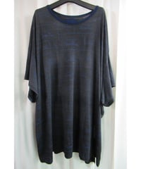 17aw yohji yamamoto Super Blue グレー インディゴ染め プリントカットソー NK-T83-095