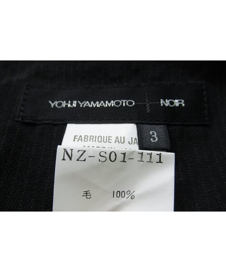 yohji yamamoto +noir ストライプ シンプルロングフレアスカート（NZ-S01-111）