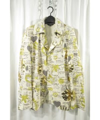AD2006 COMME des GARCONS HOMME PLUS コットン ストライプ プリントデザインジャケット（PS-J069）