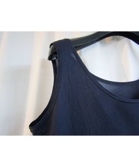 94ss yohji yamamoto femme vintage 紺 シンプルロングワンピース FT-D06-608