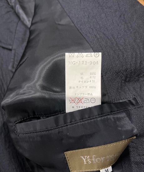 Y's for men yohji yamamoto 4釦シルクジャケット（MG-J11-904）