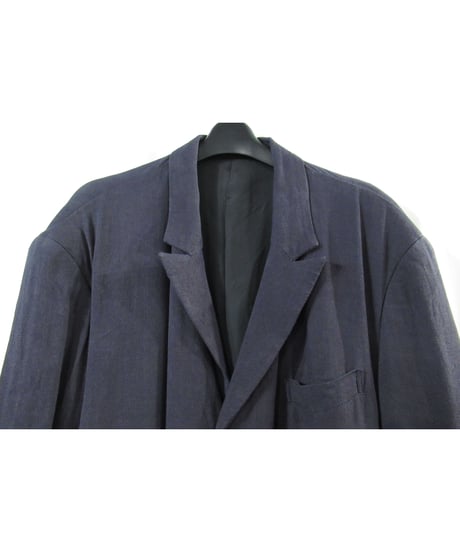 SAMPLE 90’s yohji yamamoto pour homme vintage 紺 ピークドラペルデザインジャケット（HJ-19）