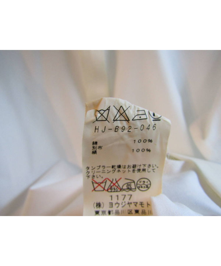 yohji yamamoto COSTUME D' HOMME フライフロント 素材切替ブラウ