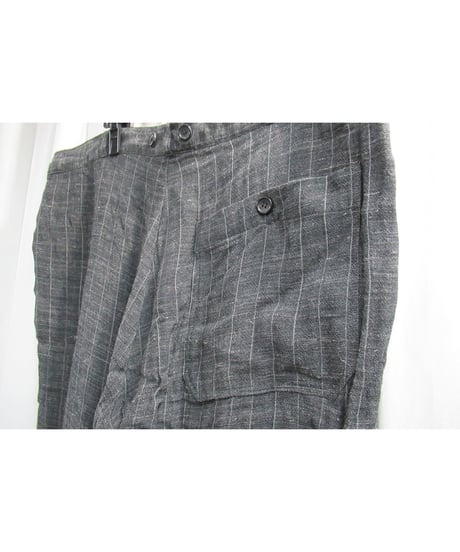 90’s yohji yamamoto pour homme vintage SAMPLE グレー ストライプデザインセットアップ（J16-233-1M）