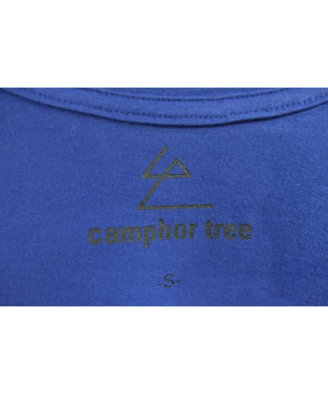 camphor tree 紺  袖リブデザインカットソー S size