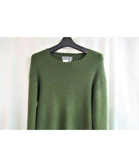 97aw yohji yamamoto pour homme vintage 蝋人形期 カーキシンプルニット  HI-K33-930