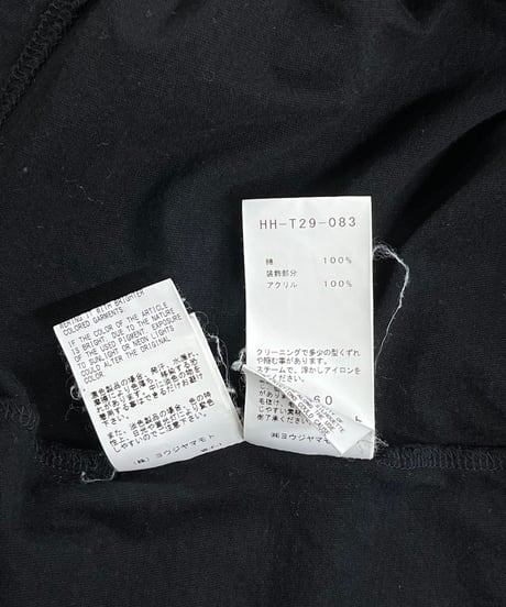 2019SS yohji yamamoto pour homme ヒモ通し半袖カットソー（HH-T29-083）