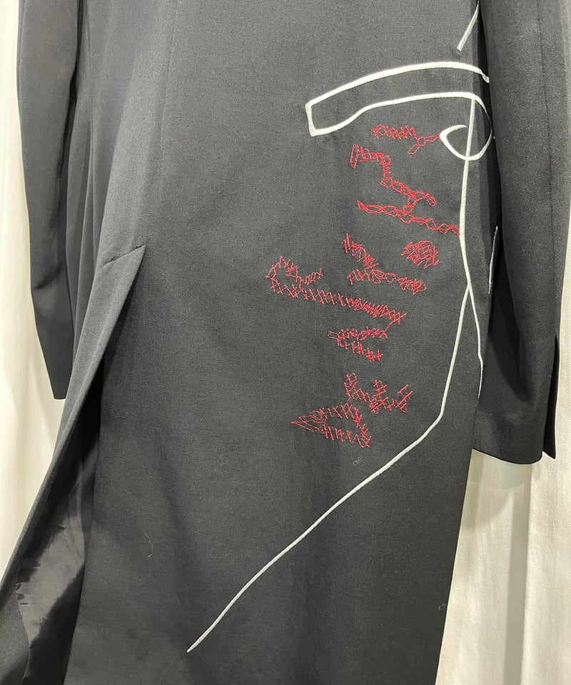 2022SS yohji yamamoto pour homme 刺繡ロングジャケット（HG-
